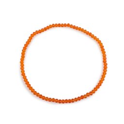 Náhrdelník pružný z broušených skleněných korálků, barva 8 oranžová