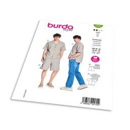 Střih Burda 5640 - Pánská košile a šortky