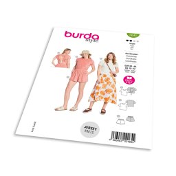 Střih Burda 5645 - Dámský set košile a kraťasů