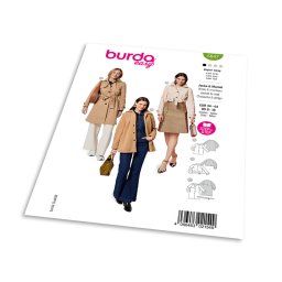Střih Burda 5647 - Dámský trenčkot a plášť