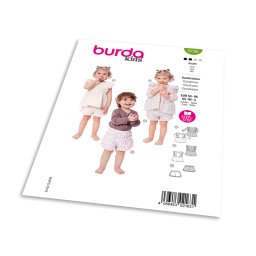 Střih Burda 9190 - Dívčí šaty s volánky
