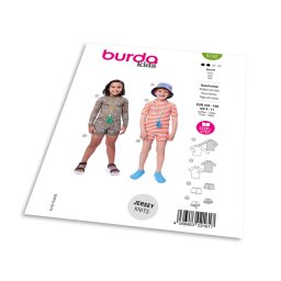 Střih Burda 9192 - Dětské plážové oblečení