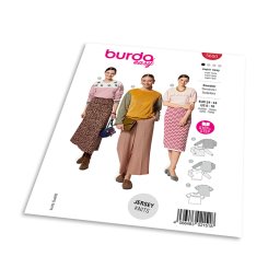 Střih Burda 5650 - Tričko s kontrastním panelem