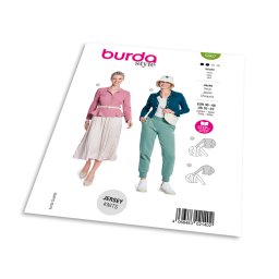 Střih Burda 5667 - Přiléhavý kardigan, zkrácený nebo rozšířený