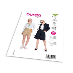 Střih Burda 5672 - Volné kraťasy a skládané bermudy