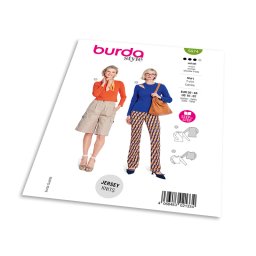 Střih Burda 5674 - Dámské košile s dlouhým rukávem s módními detaily