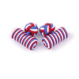 Elastické manžetové knoflíčky s uzlíkem trikolora