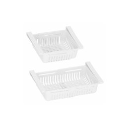 SPRINGOS Nastavitelná přihrádka do lednice bílá SPRINGOS HA3104 HA3104-XG