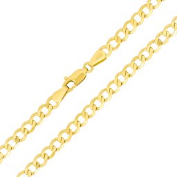 Silvego Zlatý náhrdelník Curb Pancr ze žlutého zlata - 4,5 mm - FNN1198NGY