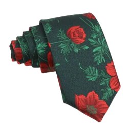 Gaira® Kravata s květy 7021, Barva zelená