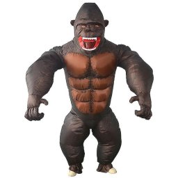 Nafukovací kostým gorila - king kong (opice) s ventilátorem - Zábavný oblek pro dospělé