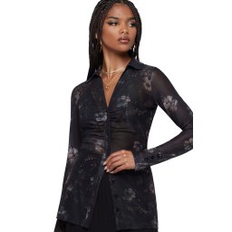 košile dámská KILLSTAR - Autumna - Black/Multi - KSRA014830