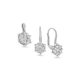 Briliantová souprava z bílého zlata 1.540 ct IZBR897AS
