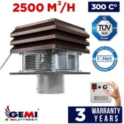 Gemi Elettronica Komínový ventilátor základní model kulatý pro komín ventilátor na komín odsavač kouře gemi