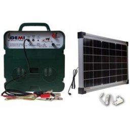 Gemi Elettronica Energizér 12 v 220 v se solárním panelem pro elektrický ohradník elektrická ohrada elektrický plot gemi