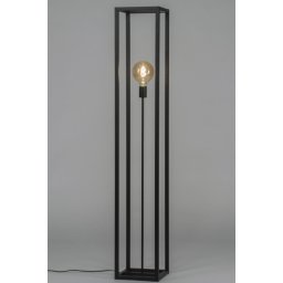 Stojací industriální černá lampa Boston Vernon Black