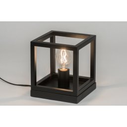 Stolní industriální černá lampa Boston Black