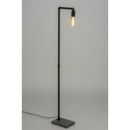 Stojací industriální lampa Beton Industry Bulb Black