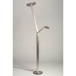 Stojací designová lampa Asymetrico Gene Silver