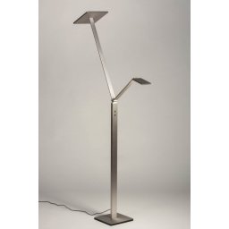 Stojací designová lampa Asymetrico Gene Silver Quadra