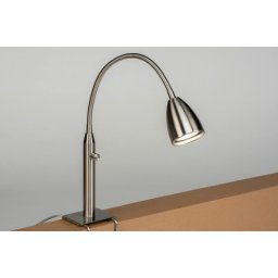 Stolní designová lampa s klipem Nicolette Silver