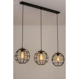 Závěsné designové svítidlo nad jídelní stůl Auron Industry Trio Nero