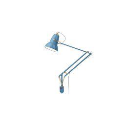 Nástěnná modrá retro lampa Original 1227 Giant Messing Stau Blue
