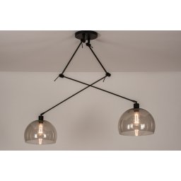 Závěsné svítidlo nad jídelní stůl černé Snap Light Lina Duo
