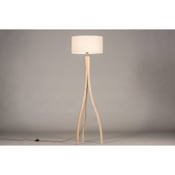 Stojací designová lampa Arbon White and Wood