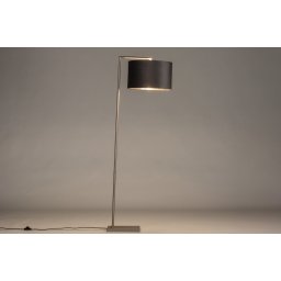 Stojací designová lampa Pallas Black and Silver Steel