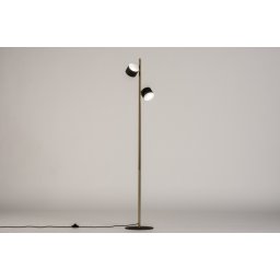 Stojací minimalistická lampa Sentino Black and Gold