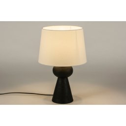 Stolní textilní lampa Audrey Crema