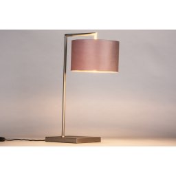 Stolní textilní lampa Pallas Pink and Silver