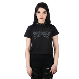 tričko dámské (crop top) Bring Me The Horizon - Metal Logo Genxsis - BL - ROCK OFF - BMTHCT149LB
