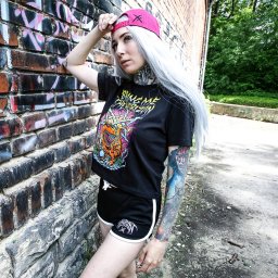 tričko dámské (crop top) Bring Me The Horizon - Smoking Dinosaur - BL - ROCK OFF - BMTHCT98LB