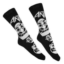 ponožky Anthrax - Faces Pattern B&W - BL - ROCK OFF - ANTHSCK04MB
