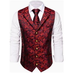 Pánská elegantní vesta s paisley vzorem velikost XL