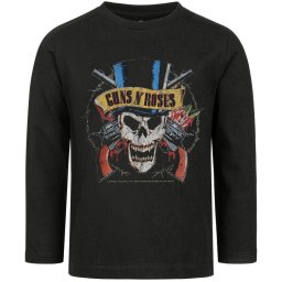 tričko dětské s dlouhým rukávem Guns N' Roses - TopHat - Black - METAL-KIDS - 514.36.8.999