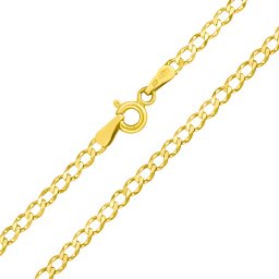 Silvego Zlatý řetízek Curb Pancr ze žlutého zlata s ozdobnými očky - 3,6 mm - FNN1849NGY