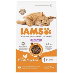 IAMS Cat Adult Hairball Chicken 3 kg