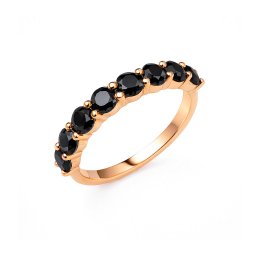 Dámský snubní prsten s černými diamanty Raelyn, růžové zlato IZKR044R-F-B
