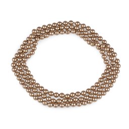 Perlový náhrdelník dlouhý, retro, barva 32 (Ø8 mm) béžová tm.