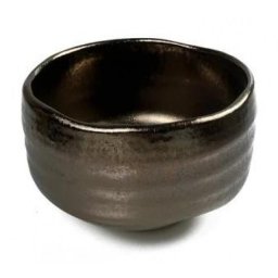 Japonská keramická miska - chawan - SEIDO na čaj matcha, bronzová