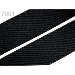 Pruženka hladká šíře 20 mm tkaná, barva 1 Black
