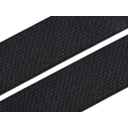 Pruženka hladká šíře 25 mm tkaná černá, barva Black