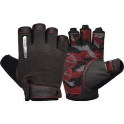 RDX Vzpěračské rukavice T2 Half, červené, L