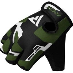 RDX Fitness rukavice Gym gloves sublimation F6, černo zelené, 2XL