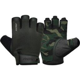 RDX Vzpěračské rukavice T2 Half, armádní zelené, M