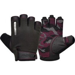 RDX Vzpěračské rukavice T2 Half, růžové, M