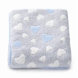 Dětská deka New Baby 80x90 heart blue